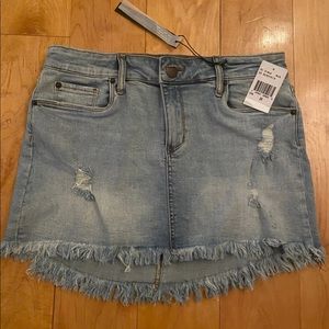 Denim skirt with frayed hem by STS Blue size 29